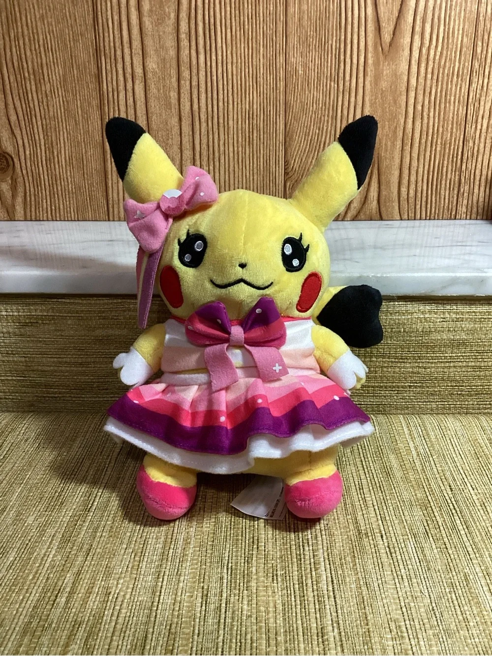 Pikachu Idol Pop Star Cosplay Pokémon Center Plush 8” 2014